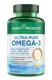 ULTRA-PURE OMEGA-3 -- 60 Soft gels with LemonLock®